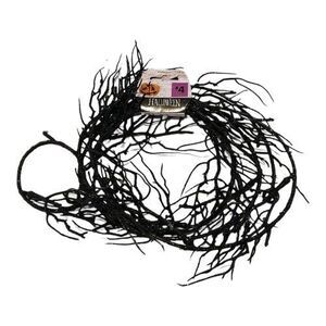 Thorny Stem Vine Garland Sparkling Glitter 70" Floral Wreath Orange or Black